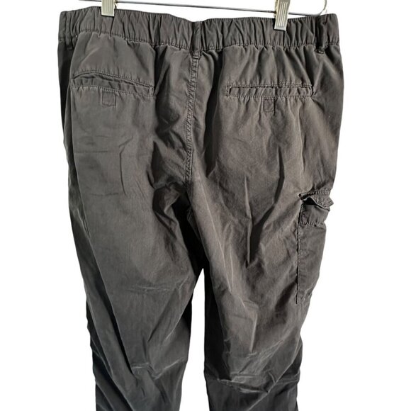 St Johns Bay Cargo Pants Women's Large gray fleece lined zip pocket - Picture 5 of 10